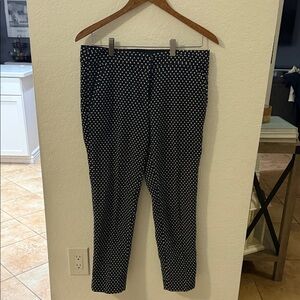 Tory Burch Navy and White Polka Dot Pants
